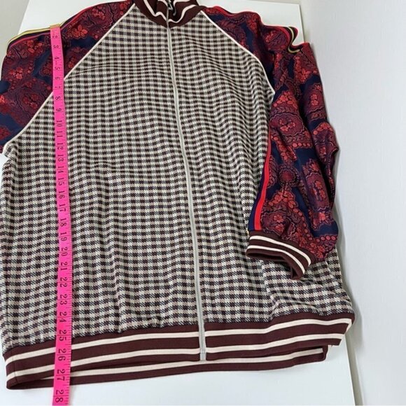 NWT GUCCI MICRO-CHECK AND PAISLEY-PRINT VELVET TRACK JACKET - Picture 13 of 15